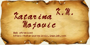Katarina Mojović vizit kartica